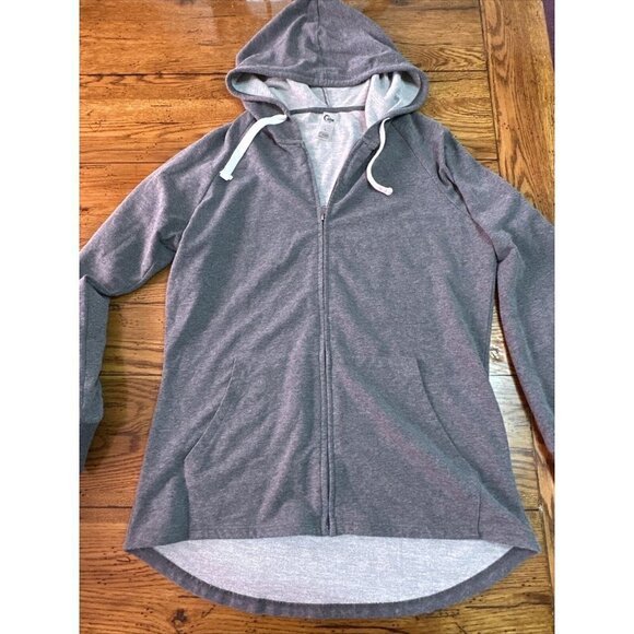 ZYIA Active Full Zip Hoodie Gray Sweatshirt Jacket L P8. - Picture 6 of 8